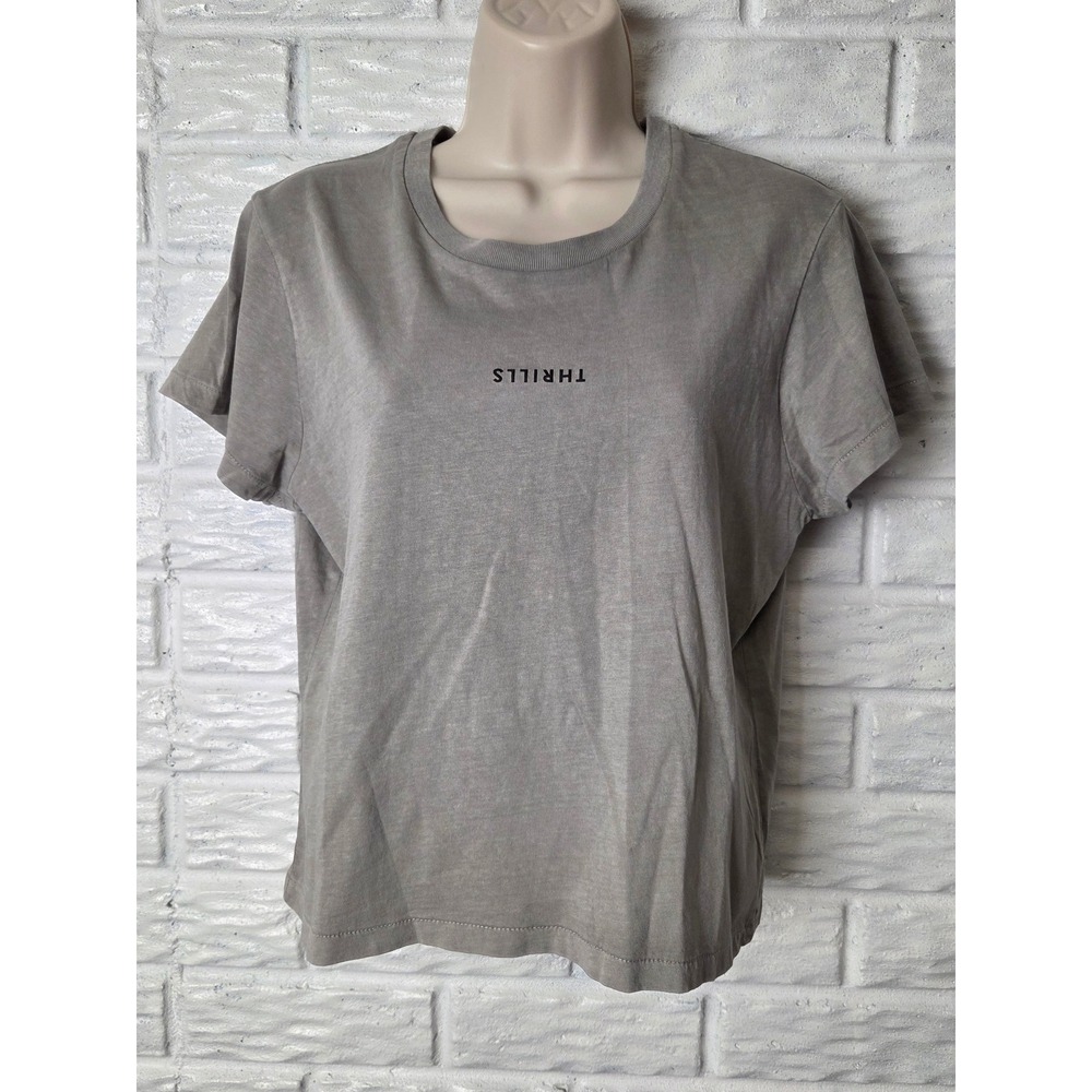 THRILLS Mini t shirt Women's size XL Gray Organic Cotton Short sleeve NWT
